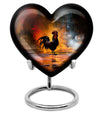 10-inch heart-shaped flowers theme chicken urn made of aluminium