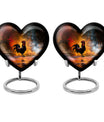 10-inch heart-shaped flowers theme chicken urn made of aluminium