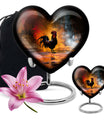 10-inch heart-shaped flowers theme chicken urn made of aluminium