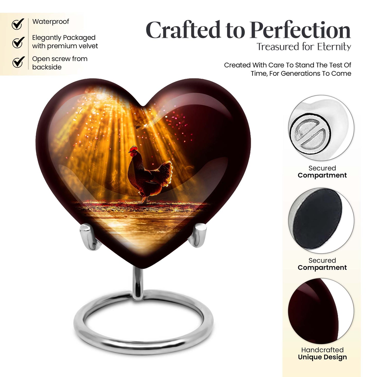Heart cremation Urn