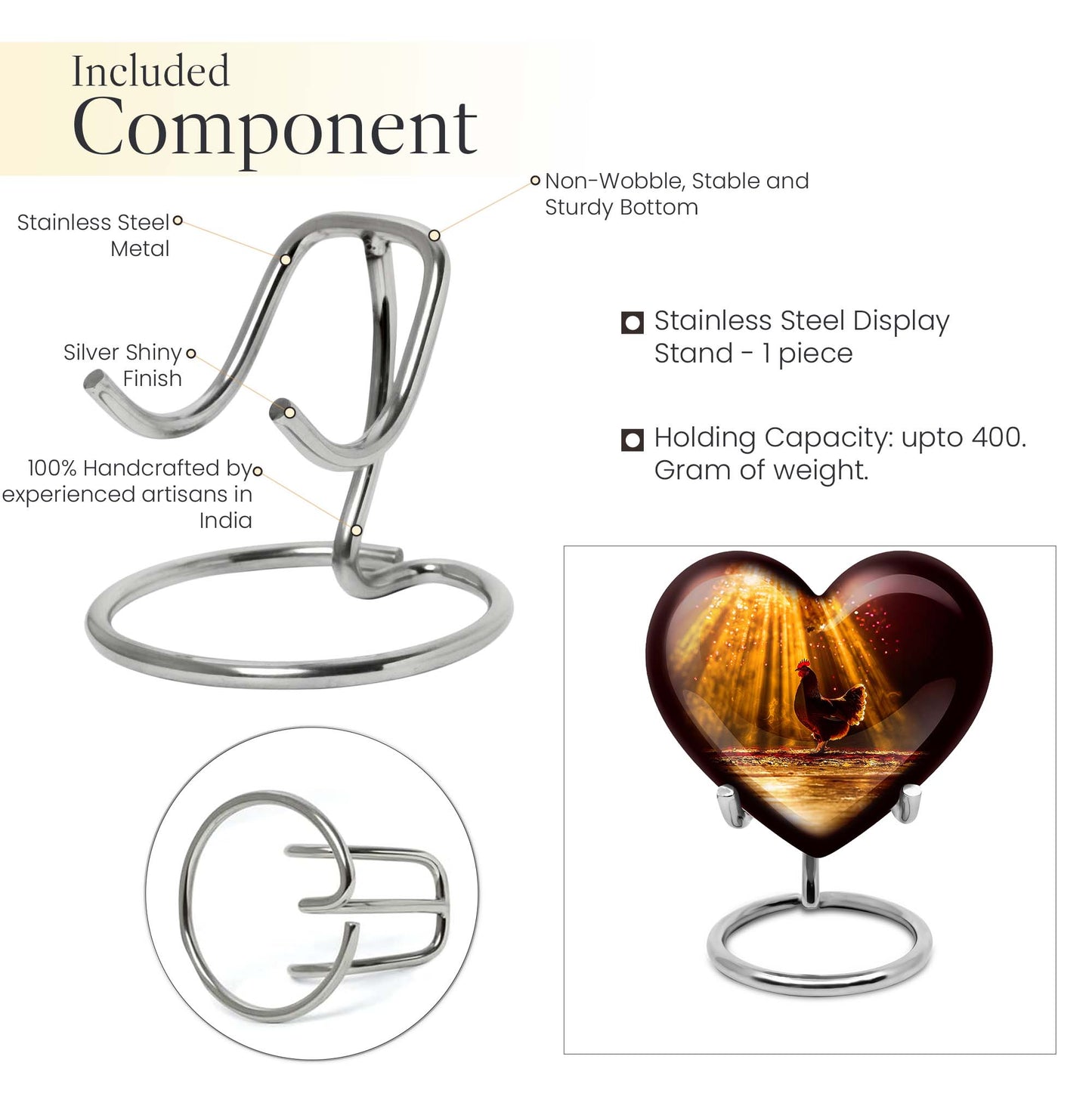 Heart cremation Urn