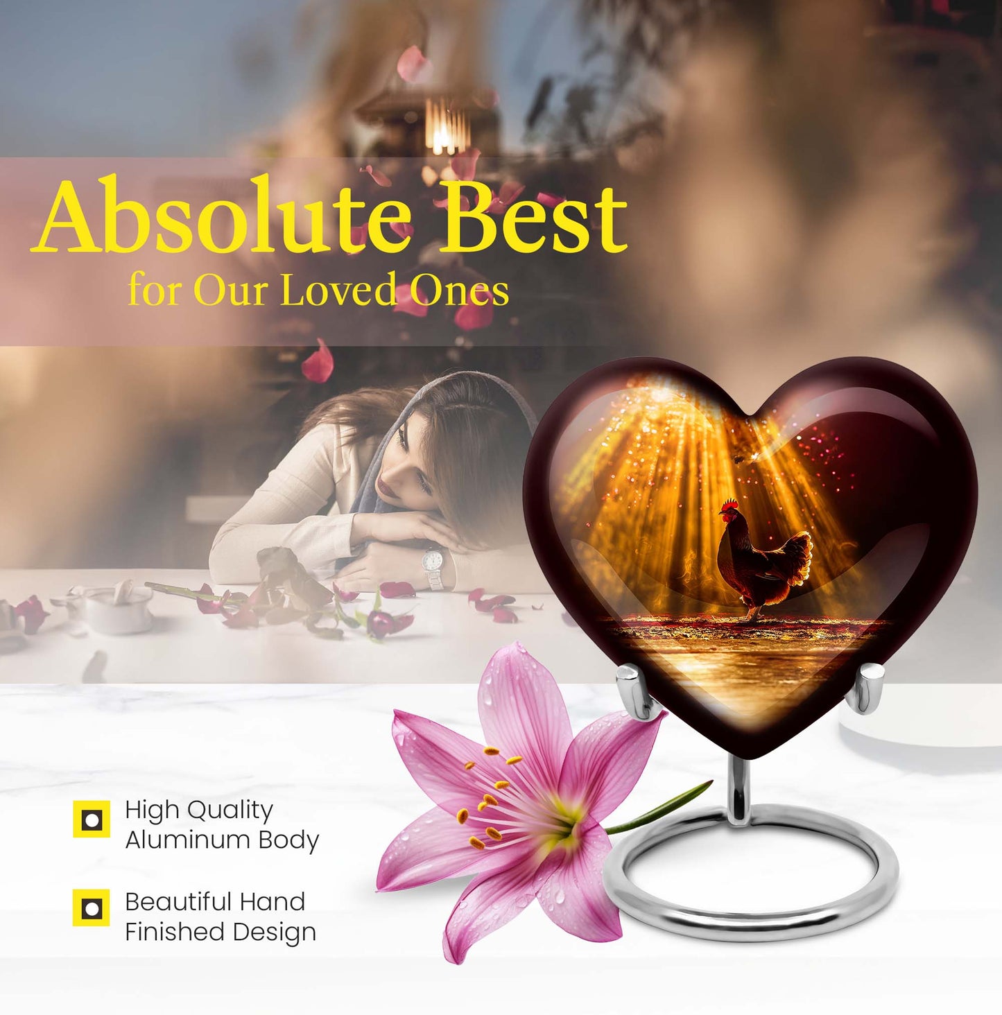 Heart cremation Urn