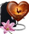 10-inch heart shaped chicken urn, memorial urn 
