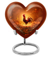 10-inch heart shaped chicken urn, memorial urn 