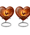 10-inch heart shaped chicken urn, memorial urn 