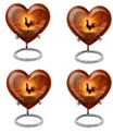 10-inch heart shaped chicken urn, memorial urn 