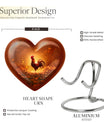 10-inch heart shaped chicken urn, memorial urn 