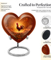 10-inch heart shaped chicken urn, memorial urn 