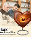 10-inch heart shaped chicken urn, memorial urn 