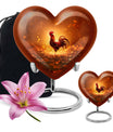 10-inch heart shaped chicken urn, memorial urn 