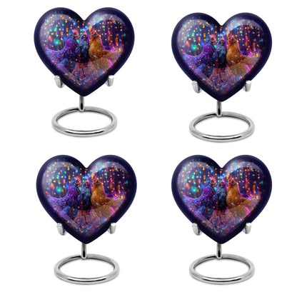 heart-shaped chicken urn