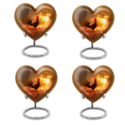 heart-shaped Chicken Urn