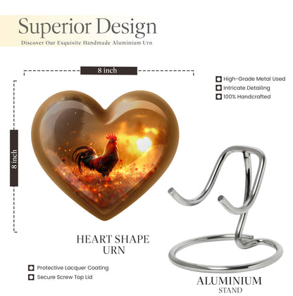 heart-shaped Chicken Urn
