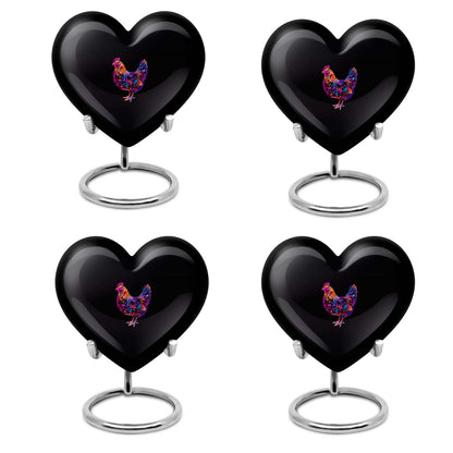 shaped chicken urn with floral theme