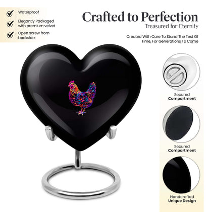 shaped chicken urn with floral theme