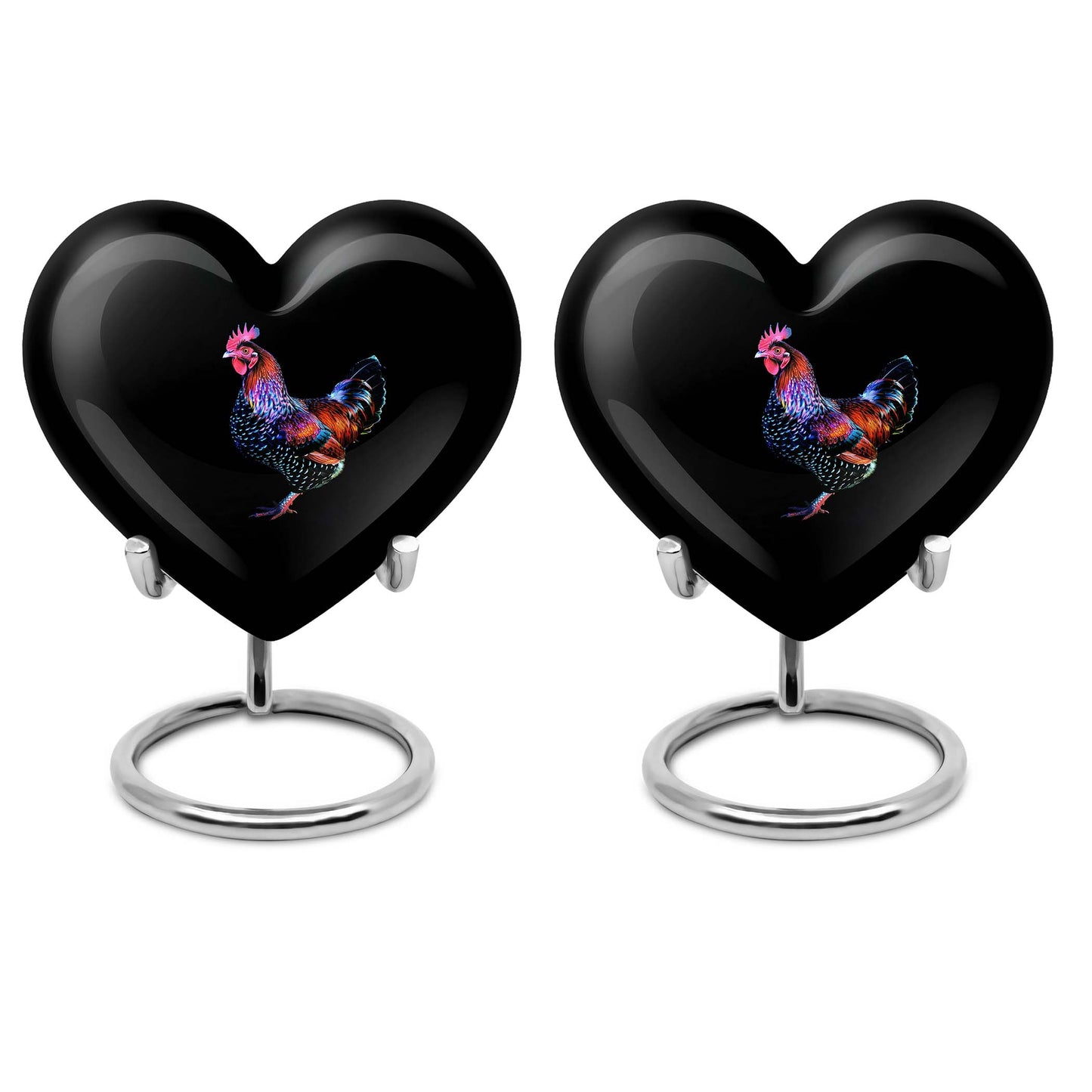 Heart-shaped 10-inch memorial medium chicken urn