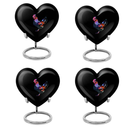 Heart-shaped 10-inch memorial medium chicken urn