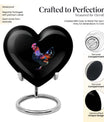Heart-shaped 10-inch memorial medium chicken urn