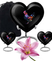 Heart-shaped 10-inch memorial medium chicken urn