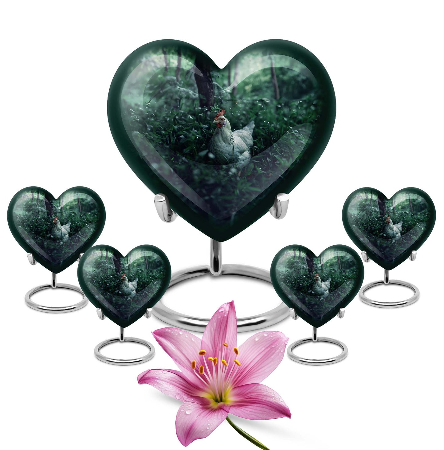  Chicken Heart Urn, memorial urn