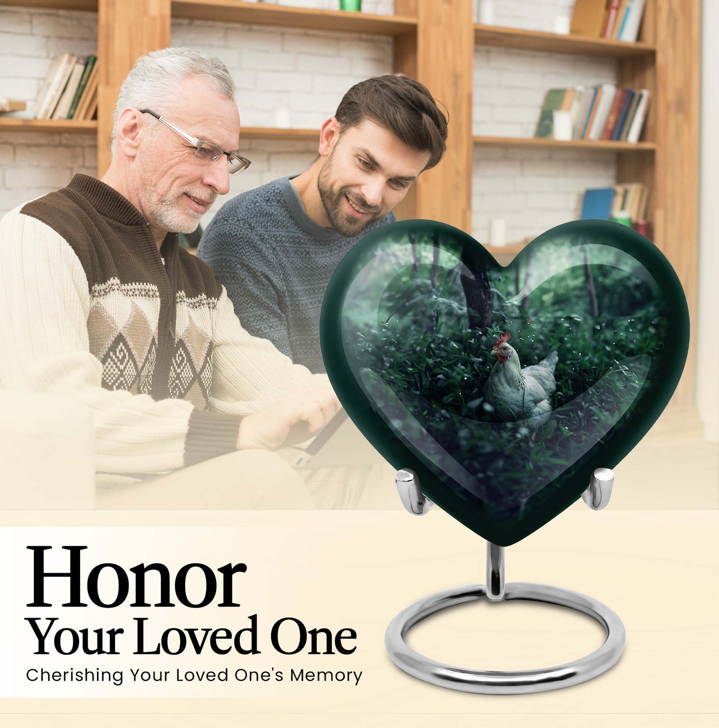  Chicken Heart Urn, memorial urn