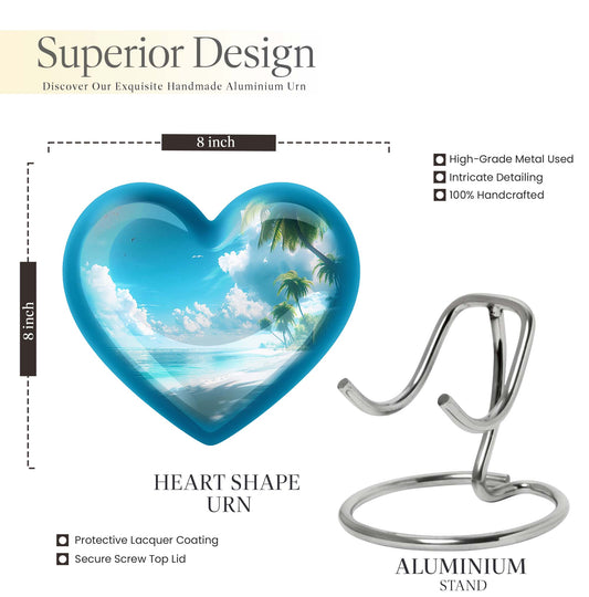 heart-shaped Beach Urn