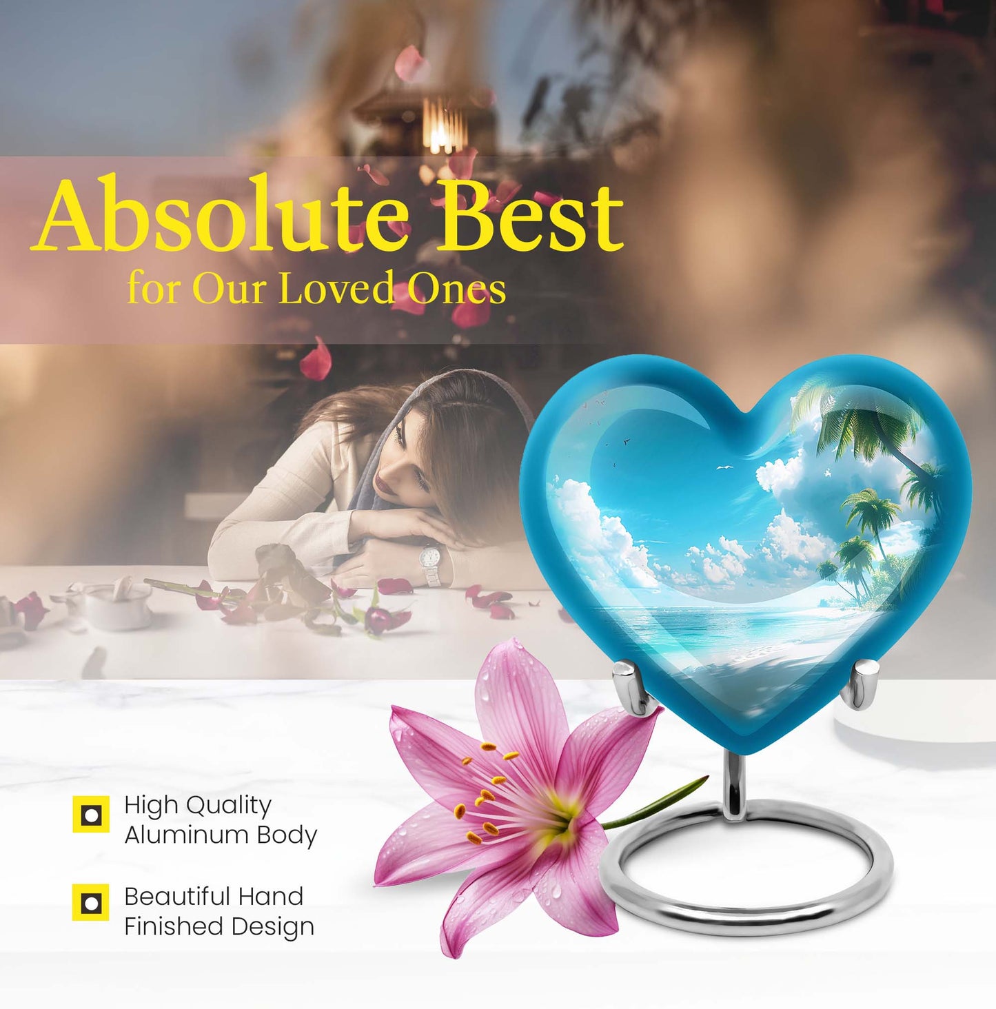 heart-shaped Beach Urn