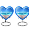 heart-shaped beach urn