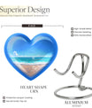 heart-shaped beach urn