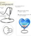 heart-shaped beach urn