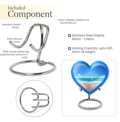 heart-shaped beach urn