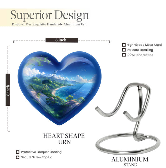 Heart Designed Beach Urn