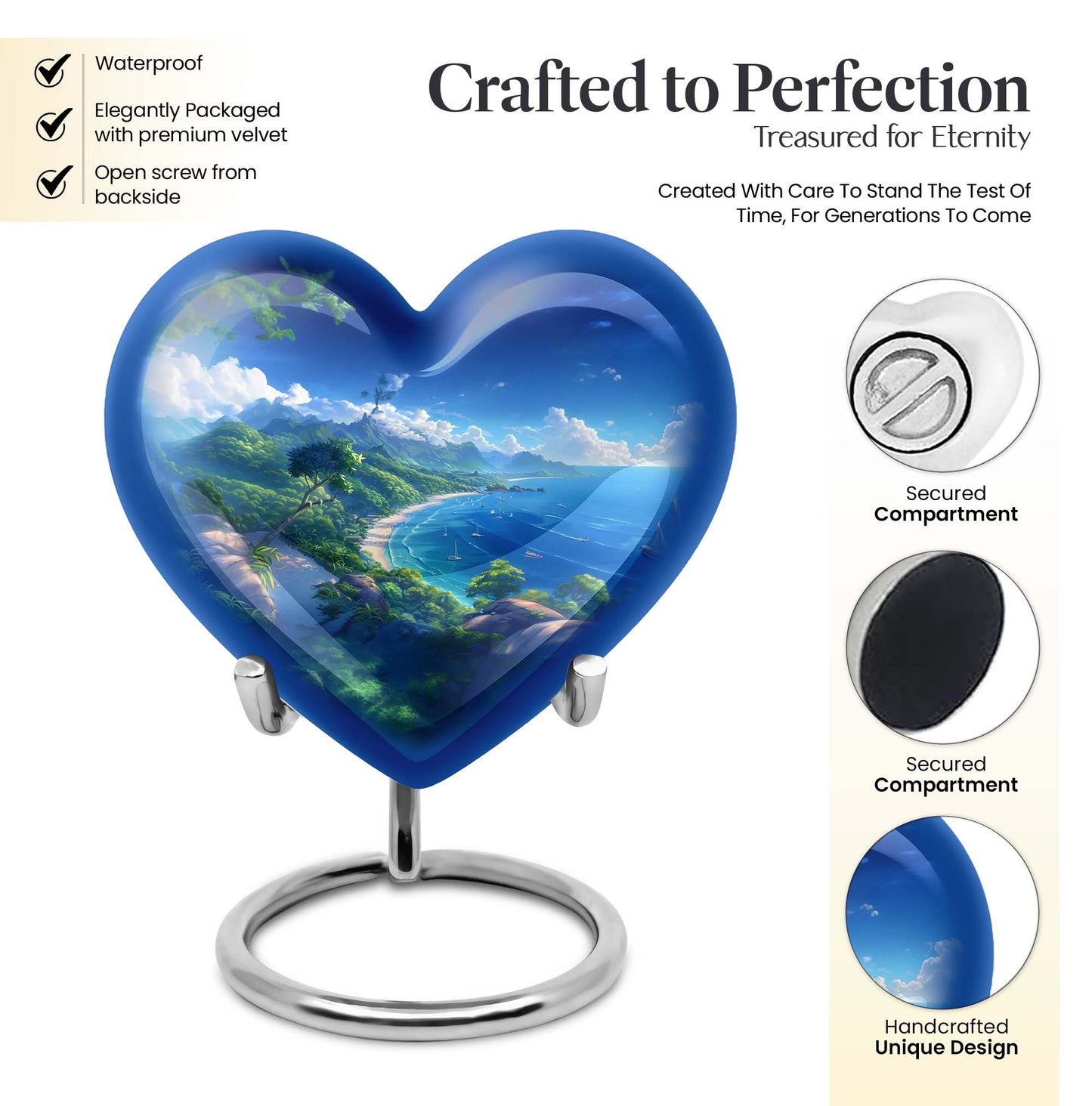 Heart Designed Beach Urn