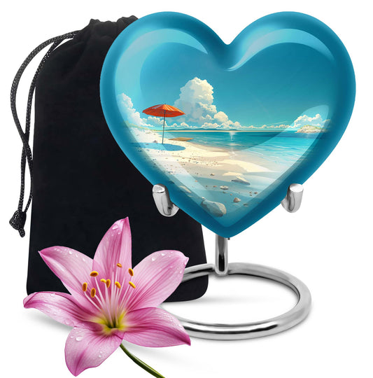 Beach Heart Urn