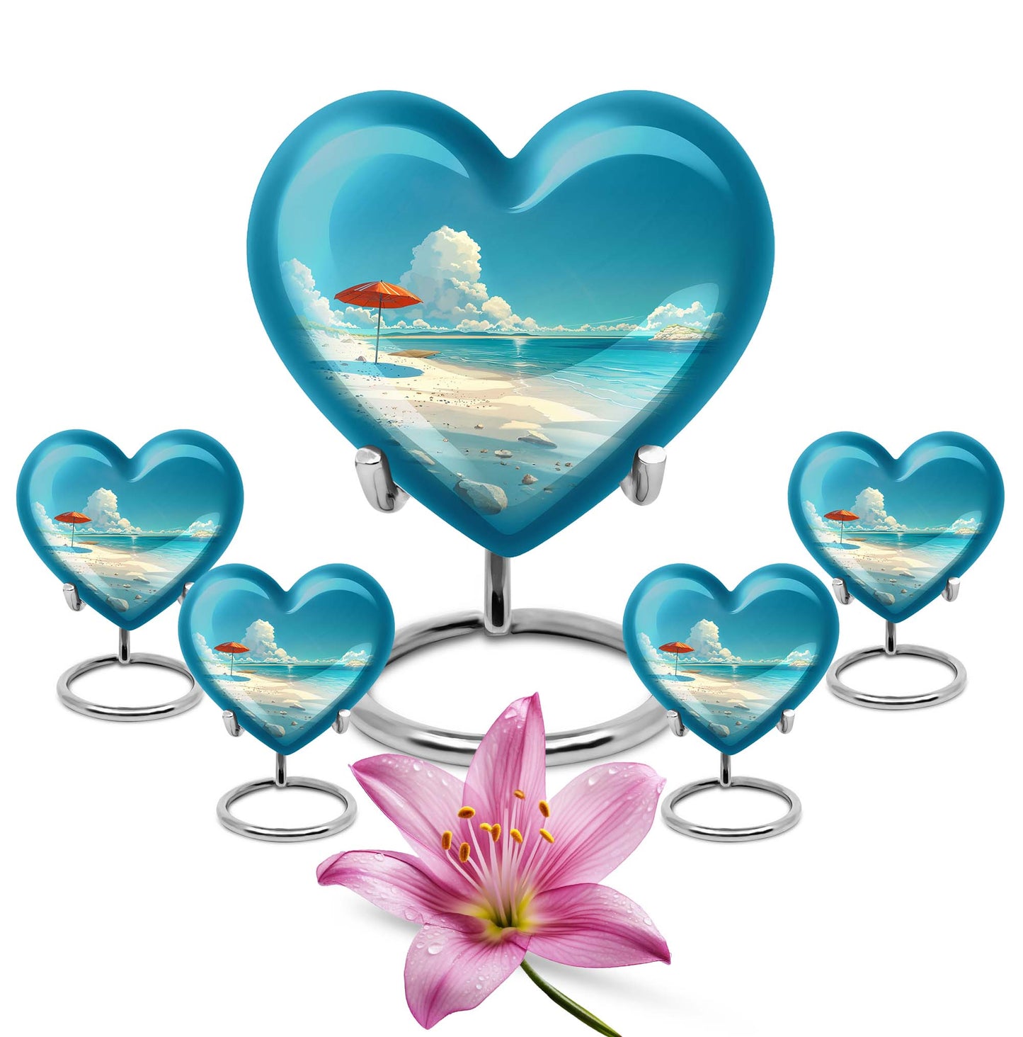 Beach Heart Urn