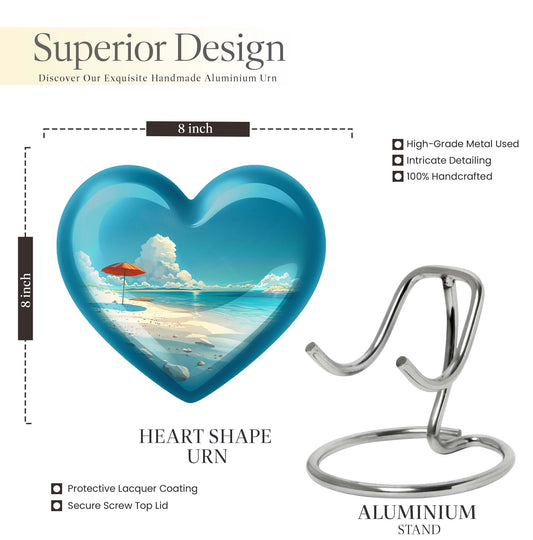 Beach Heart Urn