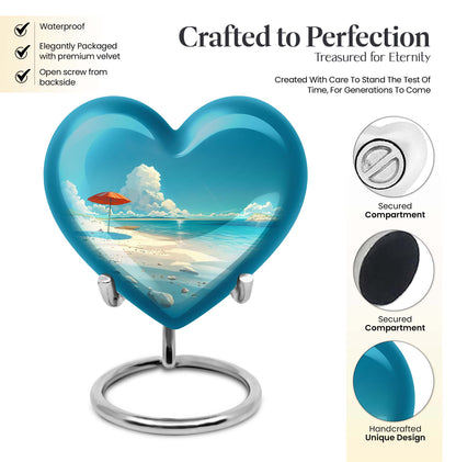 Beach Heart Urn