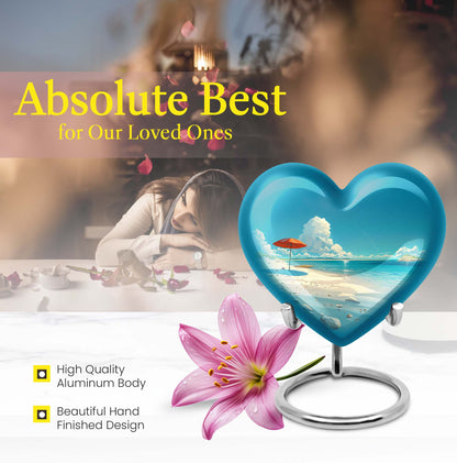 Beach Heart Urn