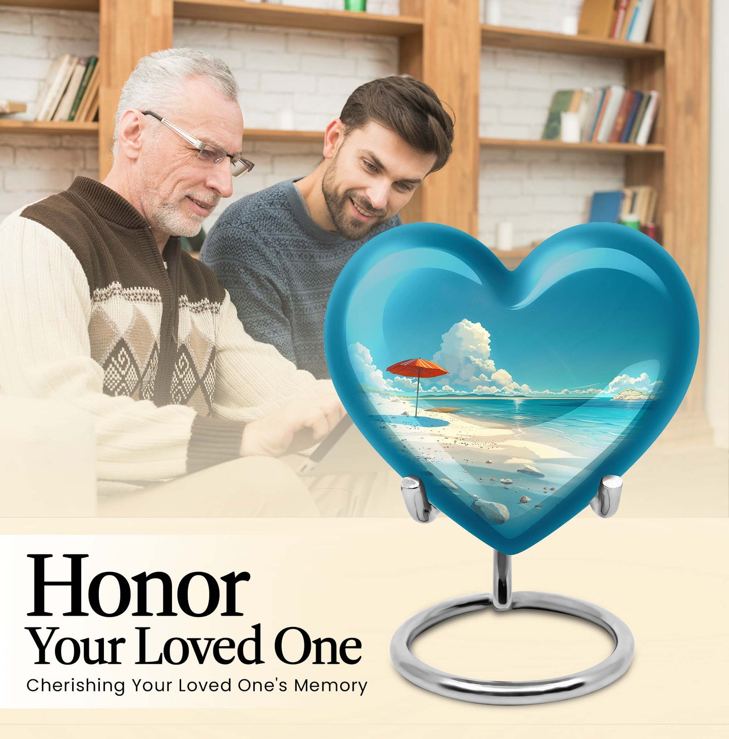 Beach Heart Urn