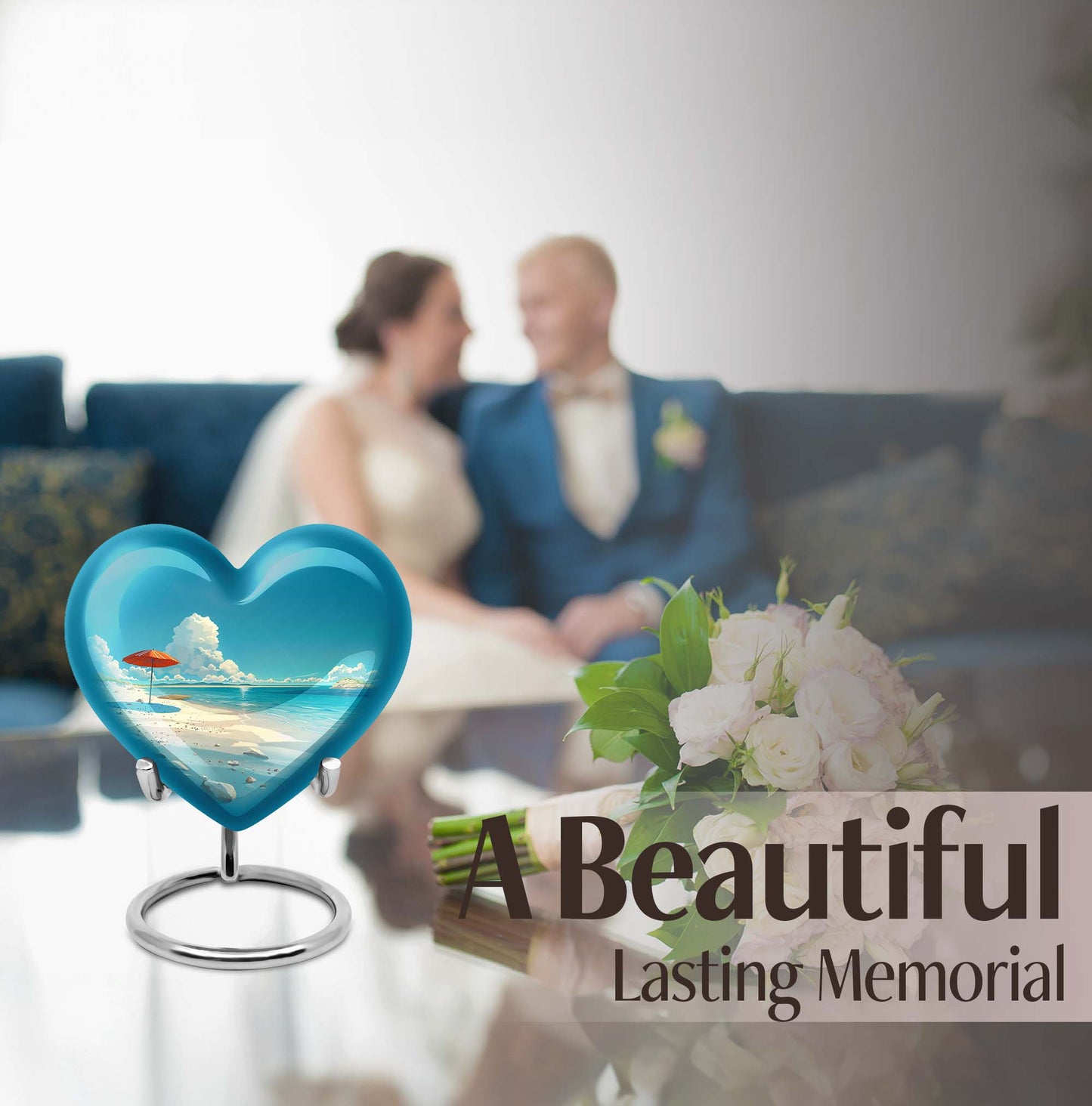 Beach Heart Urn