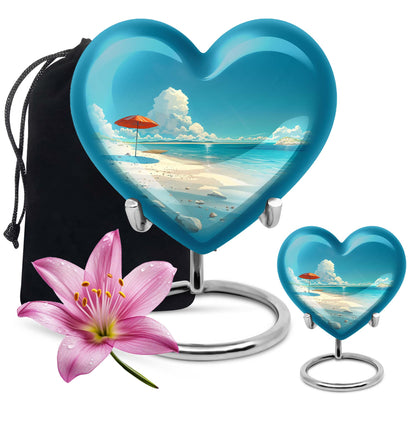 Beach Heart Urn