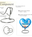 10-inch heart-shaped Beach Urn for cremation, crafted