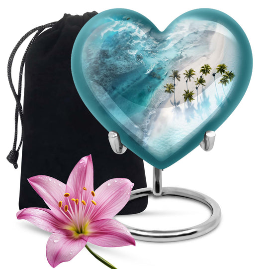 heart-shaped Beach Urn