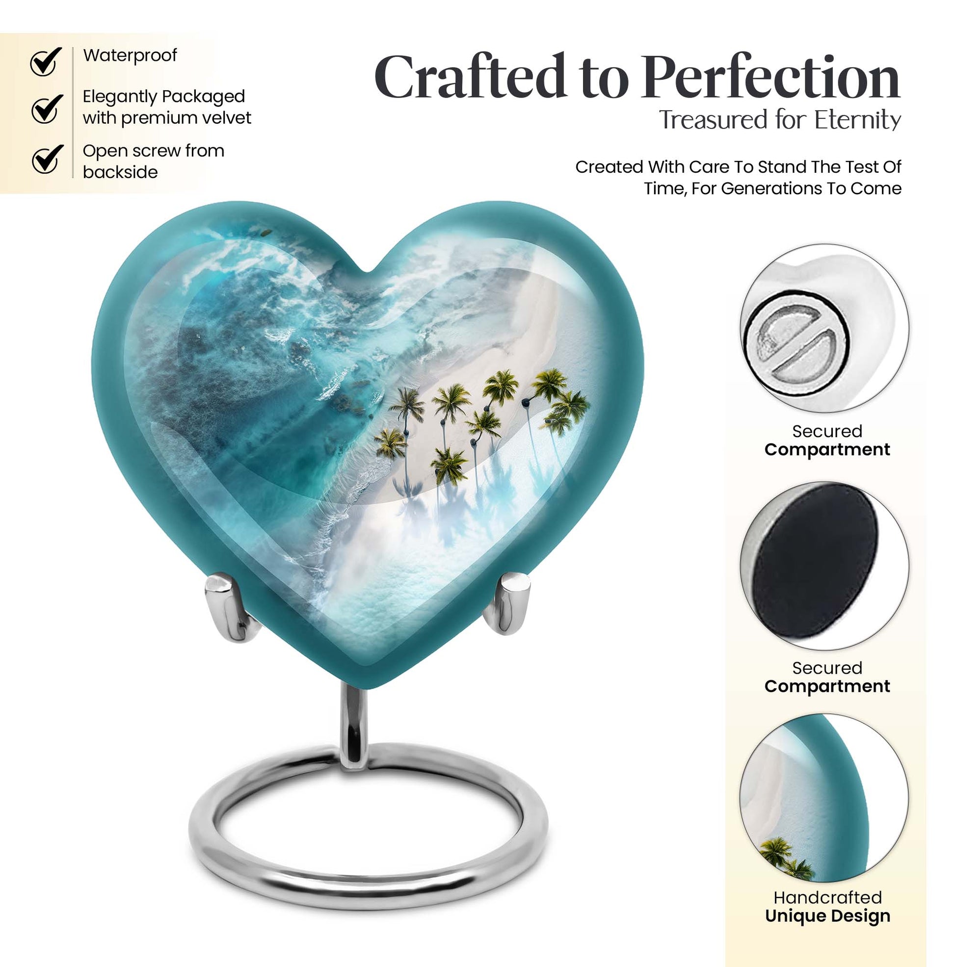 heart-shaped Beach Urn