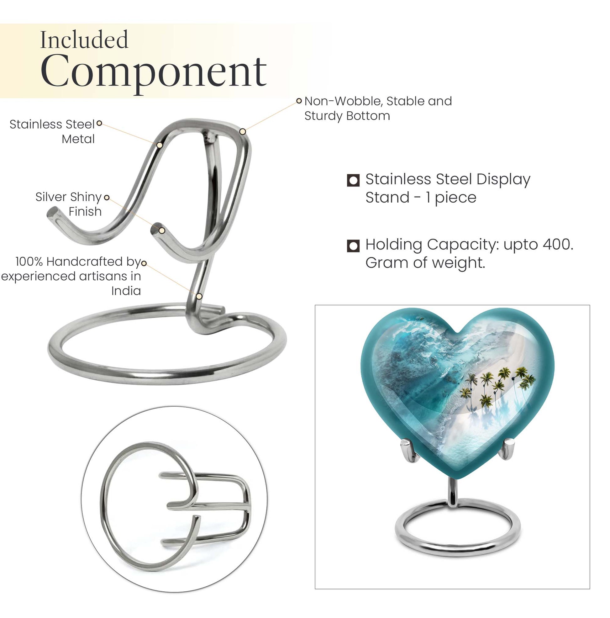 heart-shaped Beach Urn