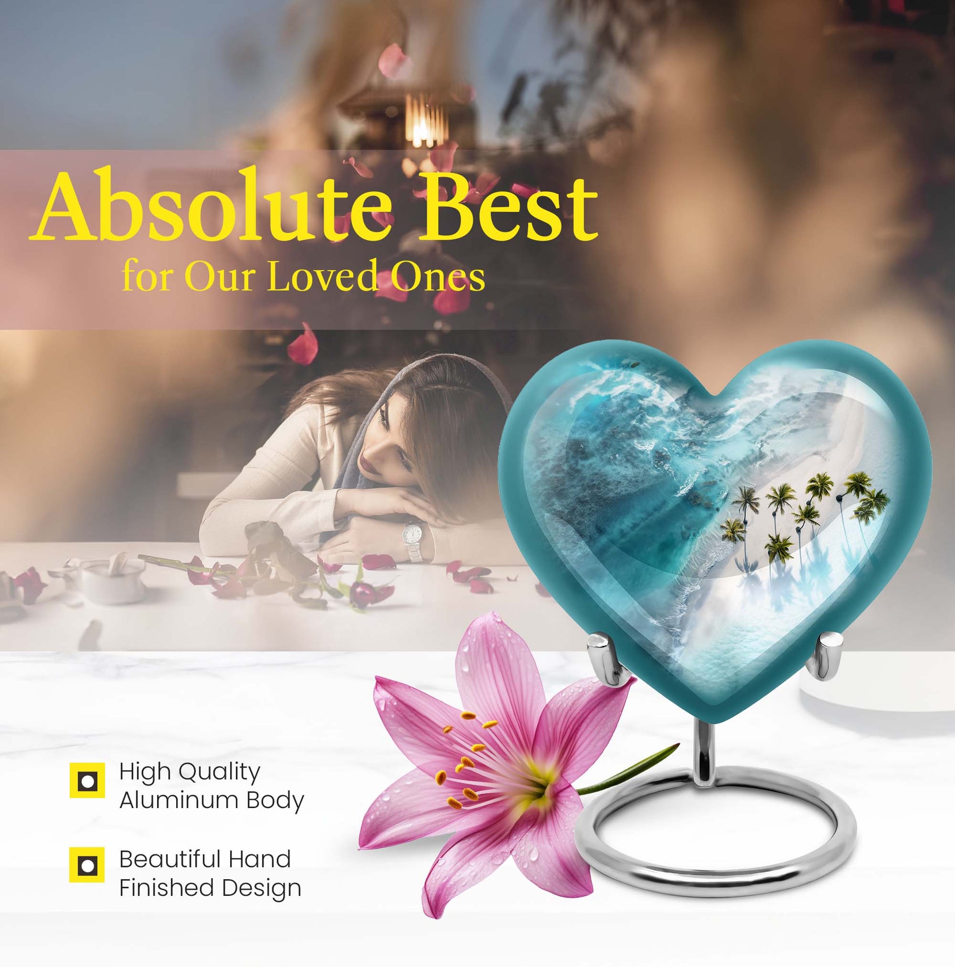 heart-shaped Beach Urn