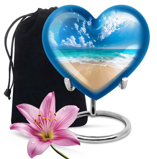 Heart Design Beach Urn