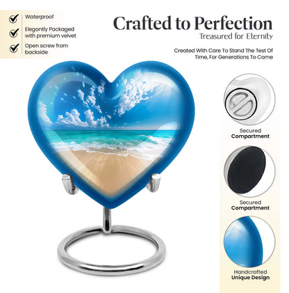 Heart Design Beach Urn
