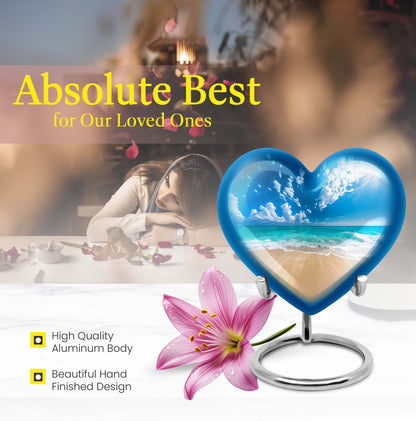 Heart Design Beach Urn