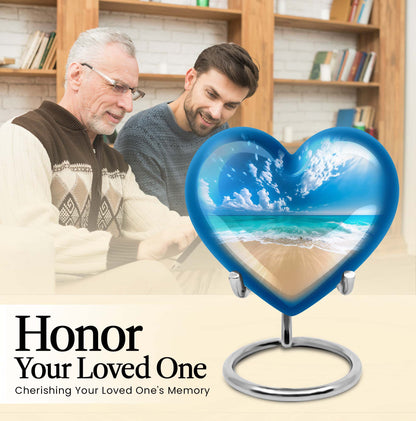 Heart Design Beach Urn